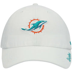 Miami Dolphins '47 Women's Miata Clean Up Logo Adjustable Hat - White - 47 brand