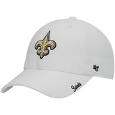 New Orleans Saints '47 Women's Miata Clean Up Logo Adjustable Hat - White - 47 brand