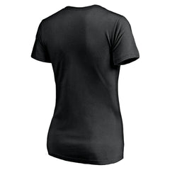 Los Angeles Chargers Women's Midnight Mascot Logo V-Neck T-Shirt - Black - NFL