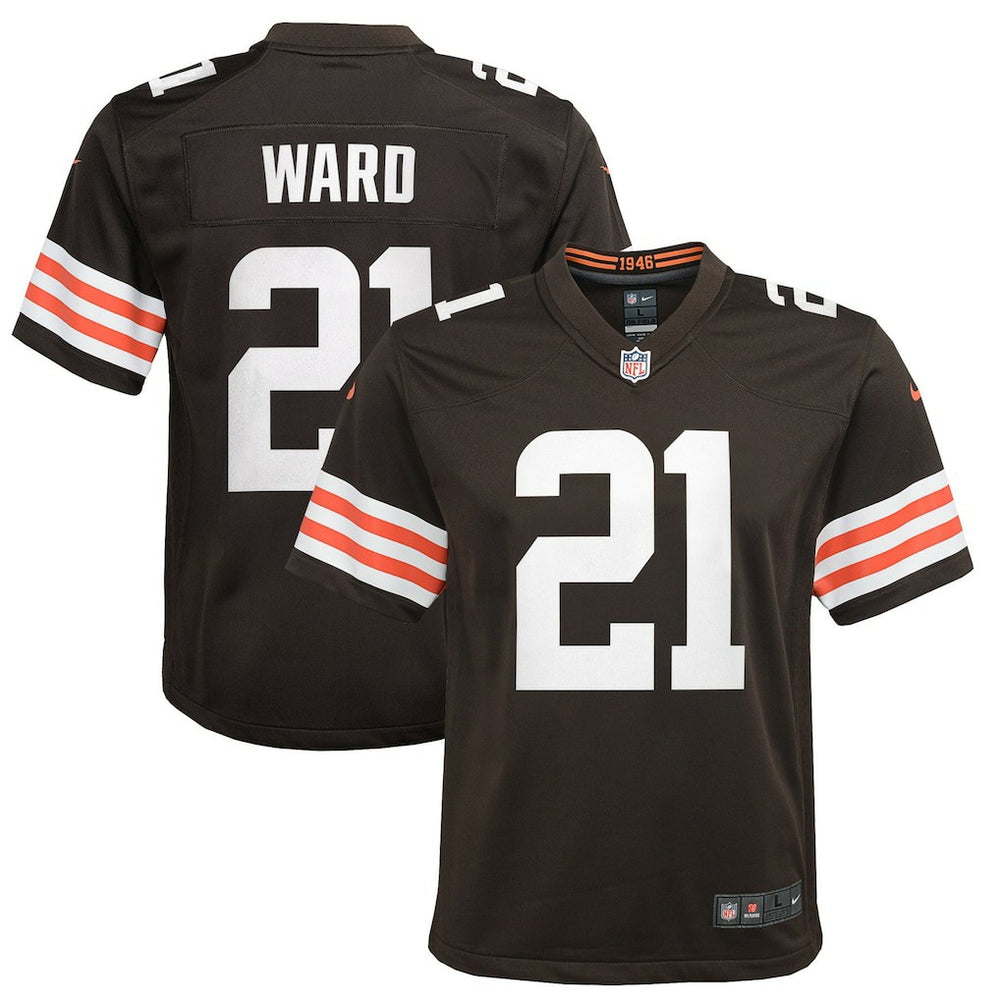 Denzel Ward Cleveland Browns Youth Game Jersey - Brown - Nike