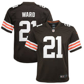 Denzel Ward Cleveland Browns Youth Game Jersey - Brown - Nike