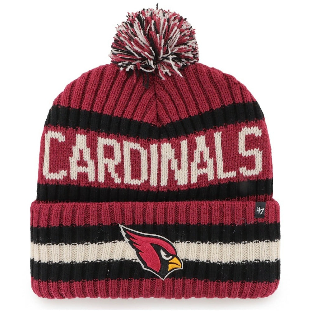 Arizona Cardinals '47 Bering Cuffed Knit Hat with Pom - Cardinal - 47 brand
