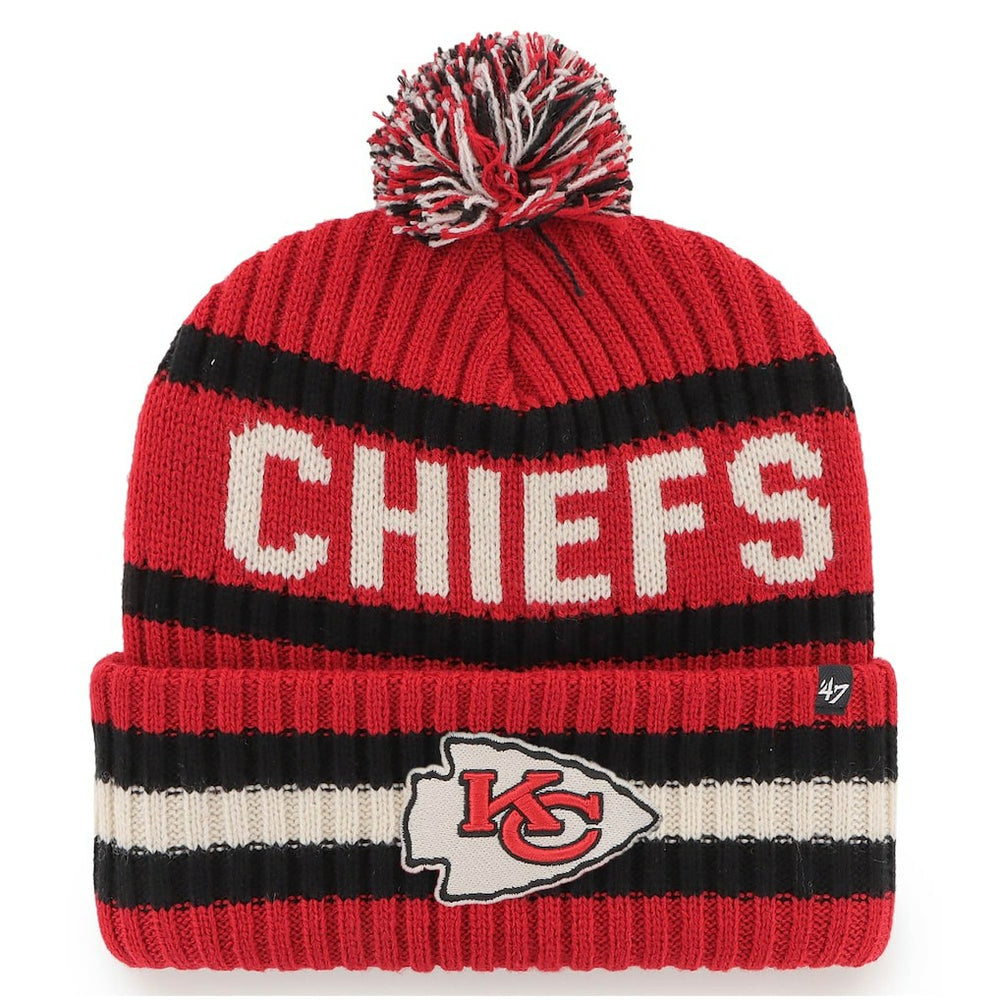 Kansas City Chiefs '47 Bering Cuffed Knit Hat with Pom - Red - 47 brand