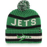 New York Jets '47 Bering Cuffed Knit Hat with Pom - Kelly Green - 47 brand