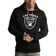 Las Vegas Raiders Antigua Team Victory Pullover Hoodie - Black - NFL