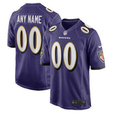 Baltimore Ravens Custom Game Jersey - Purple - Nike