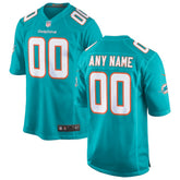Miami Dolphins Custom Game Jersey - Aqua - Nike