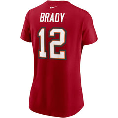 Tom Brady Tampa Bay Buccaneers Women's Name & Number T-Shirt - Red - Nike