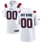 New England Patriots Custom Game Jersey - White - Nike