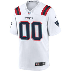 New England Patriots Custom Game Jersey - White - Nike