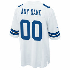 Dallas Cowboys Custom Game Jersey - White - Nike