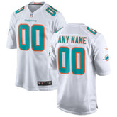 Miami Dolphins Custom Game Jersey - White - Nike
