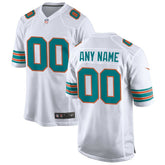 Miami Dolphins Alternate Custom Game Jersey - White - Nike