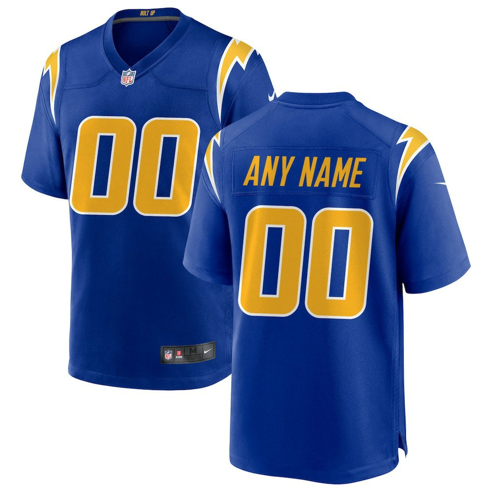 Los Angeles Chargers Alternate Custom Game Jersey - Royal - Nike