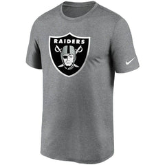 Las Vegas Raiders Logo Essential Legend Performance T-Shirt - Heathered Charcoal - Nike
