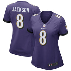 Lamar Jackson Baltimore Ravens Women's Game Jersey - Purple - Nike
