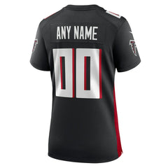 Atlanta Falcons Women's Custom Game Jersey - Black - Nike