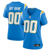 Los Angeles Chargers Women's Custom Game Jersey - Powder Blue - Nike