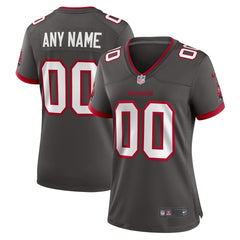 Tampa Bay Buccaneers Women's Alternate Custom Game Jersey - Pewter - Nike