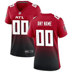 Atlanta Falcons Women's Alternate Custom Game Jersey - Red - Nike