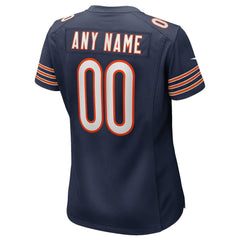 Chicago Bears Women's Custom Game Jersey - Navy - Nike