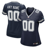 Dallas Cowboys Women's Custom Game Jersey - Navy - Nike