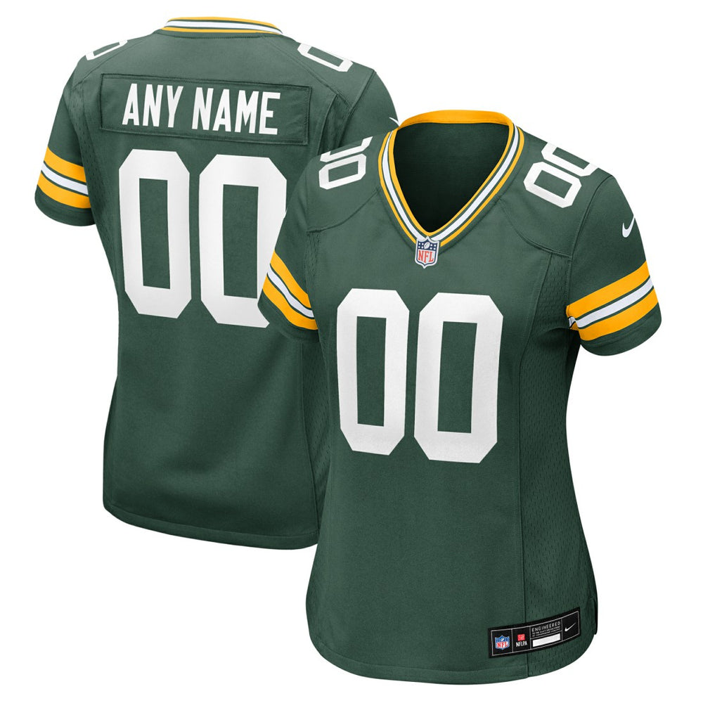Green Bay Packers Women's Custom Game Jersey - Green - Nike