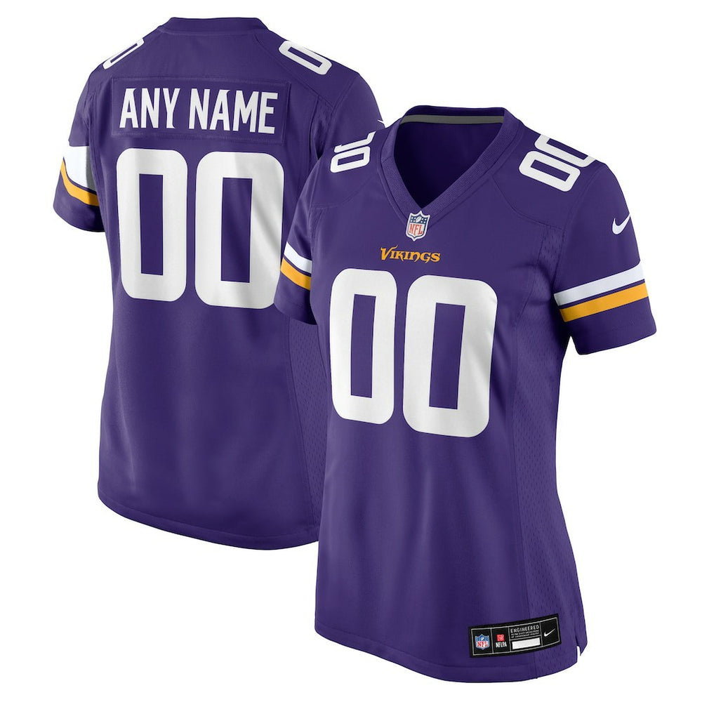 Minnesota Vikings Women's Custom Game Jersey - Purple - Nike