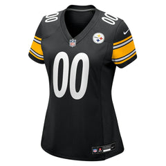 Pittsburgh Steelers Women's Custom Game Jersey - Black - Nike