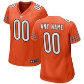 Chicago Bears Women's Alternate Custom Game Jersey - Orange - Nike