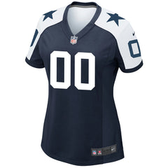 Dallas Cowboys Women's Alternate Custom Game Jersey - Navy - Nike
