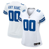 Dallas Cowboys Women's Custom Game Jersey - White - Nike