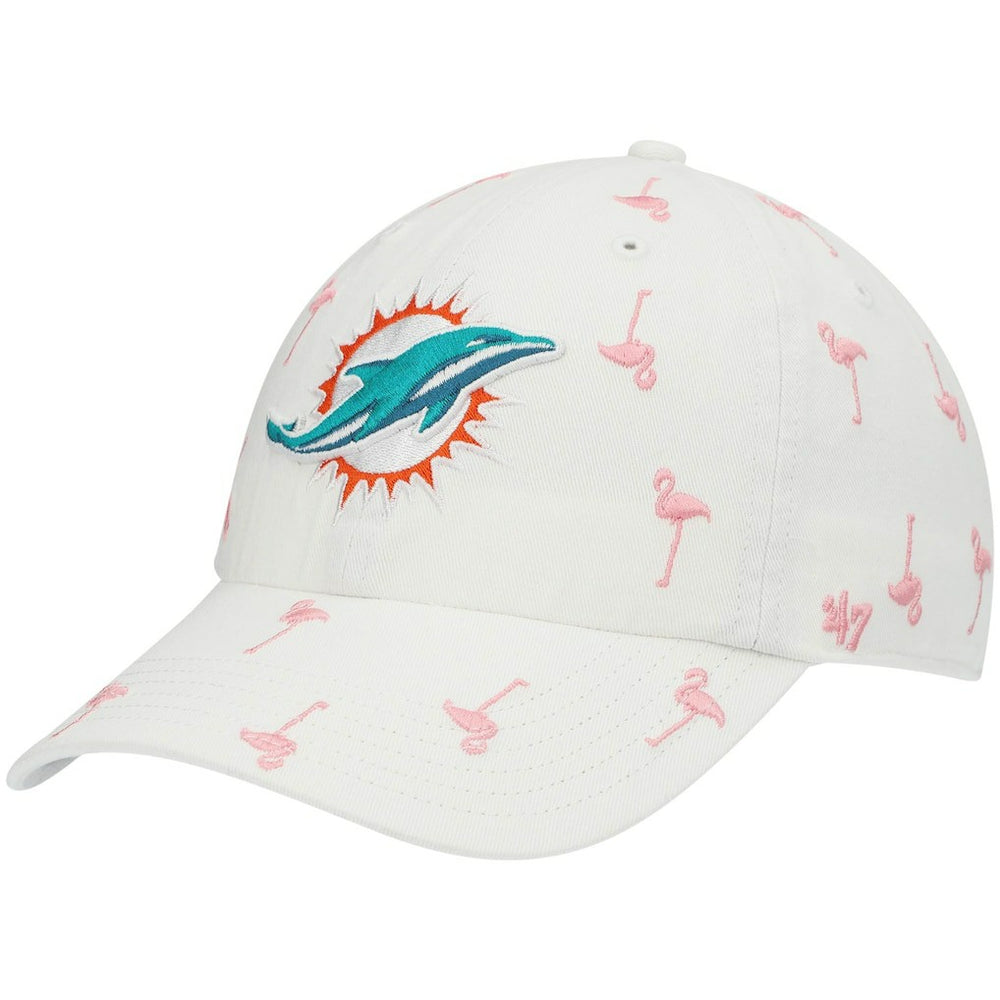 Miami Dolphins '47 Women's Confetti Clean Up Adjustable Hat - White - 47 brand