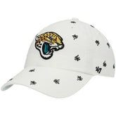 Jacksonville Jaguars '47 Women's Confetti Clean Up Adjustable Hat - White - 47 brand