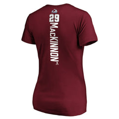Nathan MacKinnon Colorado Avalanche Women's Playmaker V-Neck T-Shirt - Garnet | NHL discount