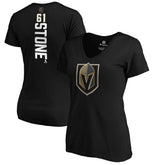Mark Stone Vegas Golden Knights Women's Playmaker V-Neck T-Shirt - Black | NHL Lifestyle