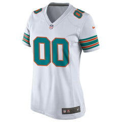 Miami Dolphins Women's Alternate Custom Game Jersey - White - Nike