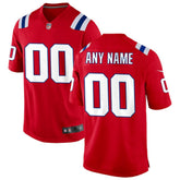 New England Patriots Alternate Custom Jersey - Red - Nike