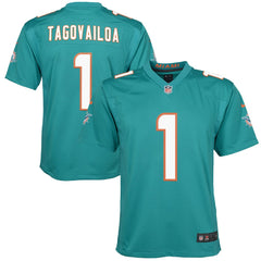 Tua Tagovailoa Miami Dolphins Youth Game Jersey - Aqua - Nike