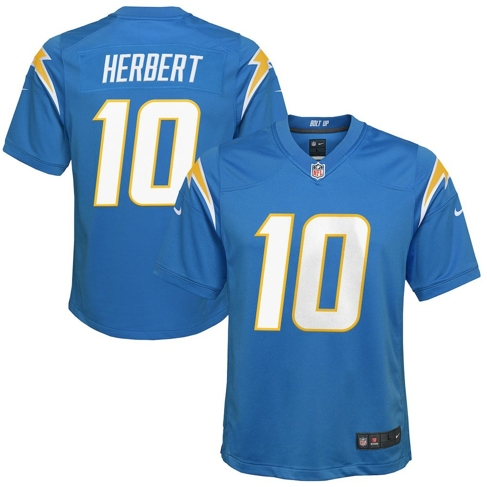 Justin Herbert Los Angeles Chargers Youth Game Jersey - Powder Blue - Nike