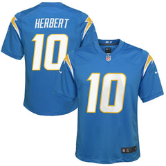 Justin Herbert Los Angeles Chargers Youth Game Jersey - Powder Blue - Nike