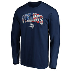 Minnesota Vikings Banner Wave Long Sleeve T-Shirt - Navy - NFL