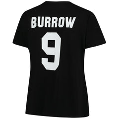 Joe Burrow Cincinnati Bengals Women's Plus Size Name & Number V-Neck T-Shirt - Black - Fanatics
