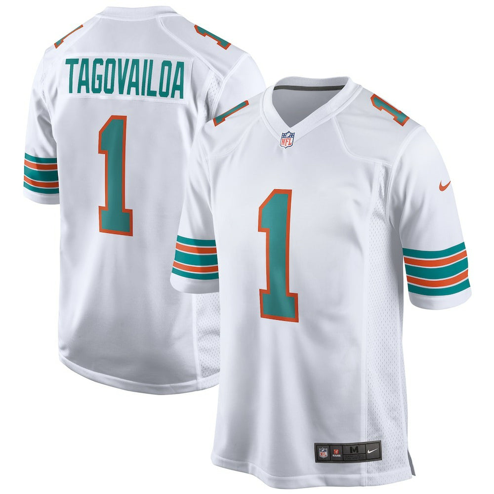 Tua Tagovailoa Miami Dolphins 2nd Alternate Game Jersey - White - Nike
