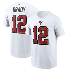 Tom Brady Tampa Bay Buccaneers Name & Number T-Shirt - White - Nike