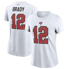 Tom Brady Tampa Bay Buccaneers Women's Name & Number T-Shirt - White - Nike