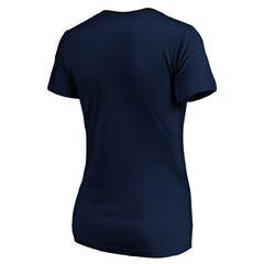 Los Angeles Lakers Women's Banner Wave V-Neck T-Shirt Navy