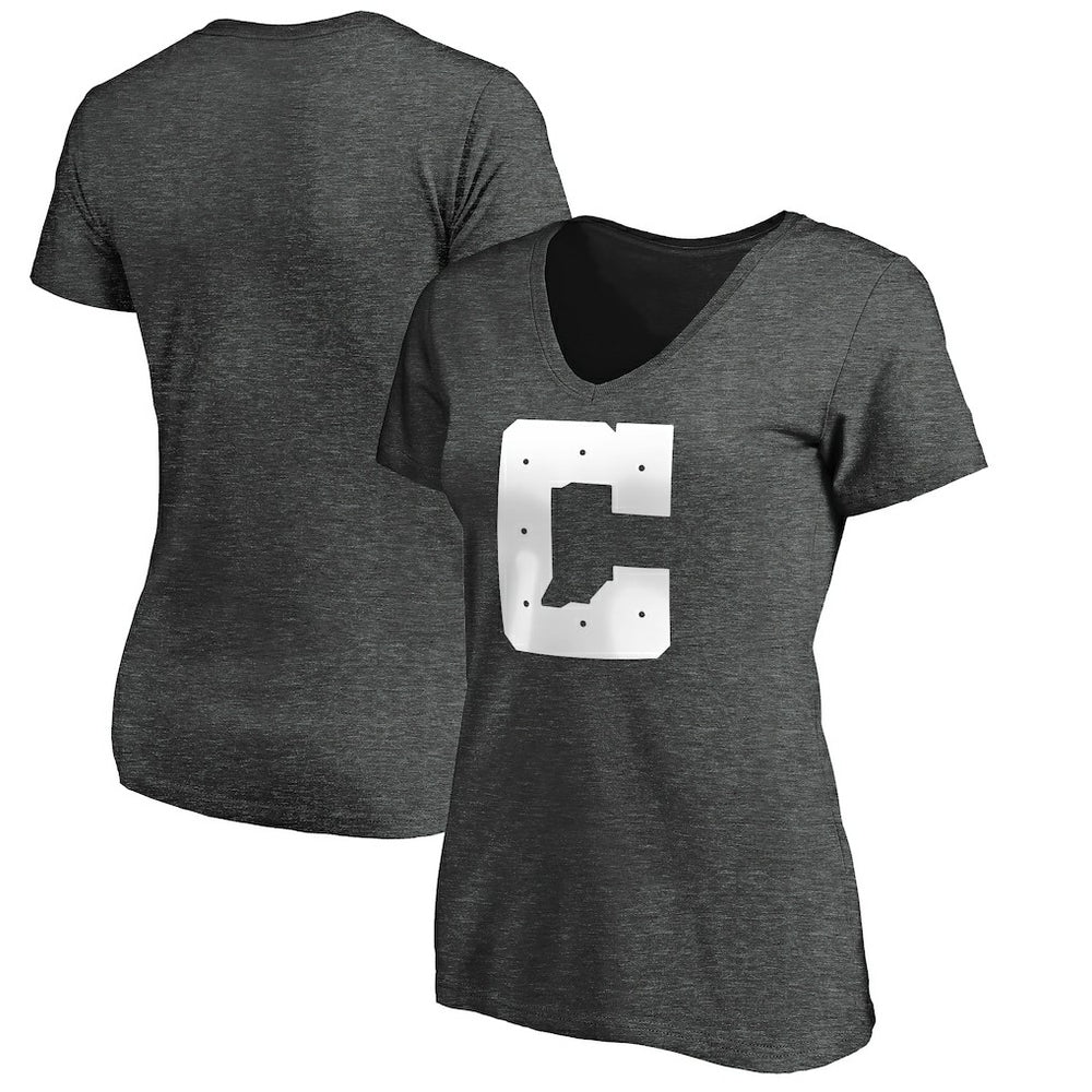 Indianapolis Colts Women's Secondary Logo V-Neck T-Shirt - Heather Gray - NFL