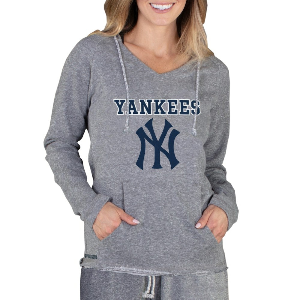 New York Yankees Concepts Sport Women's Mainstream Terry Long Sleeve Hoodie Top Outlet