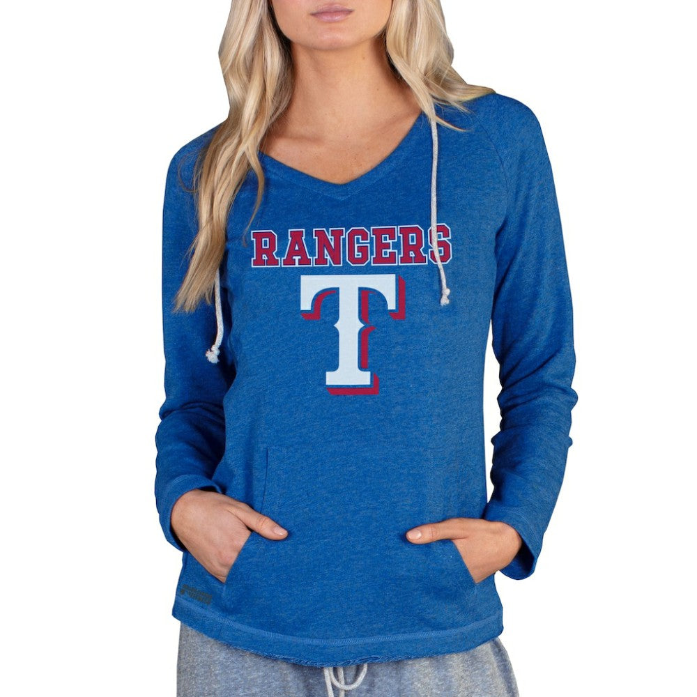 Texas Rangers Concepts Sport Women's Mainstream Terry Long Sleeve Hoodie Top Online